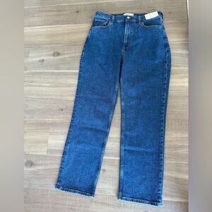 Abercrombie ultra high rise ankle straight jean